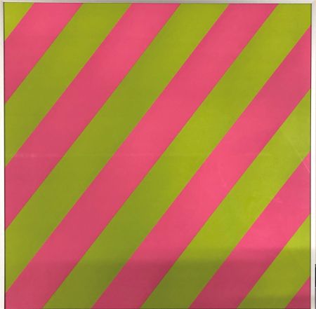 Lithograph Mosset - Composition Pink / Green