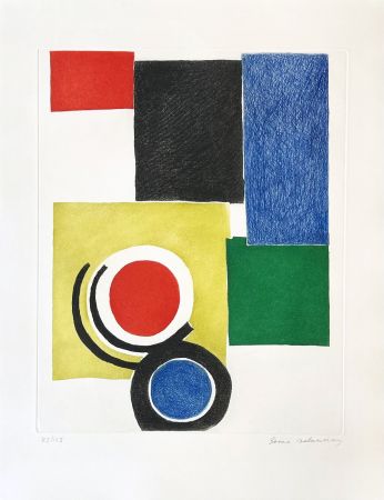 Etching And Aquatint Delaunay - Composition polychrome 