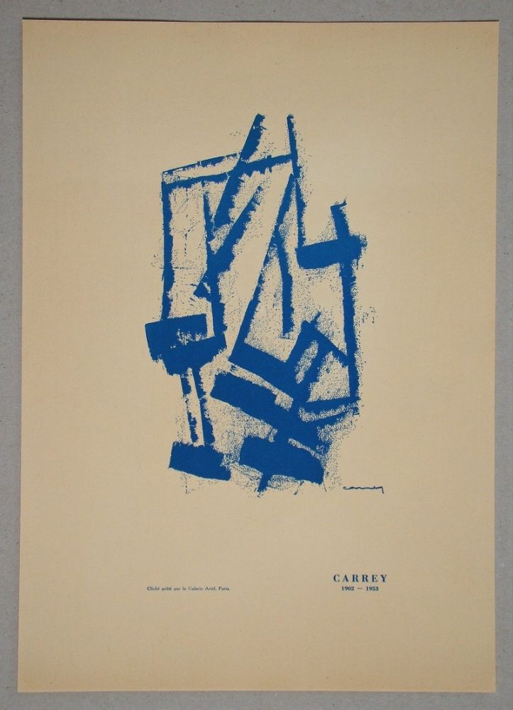 Lithograph Carrey - Composition pour Galerie Ariel