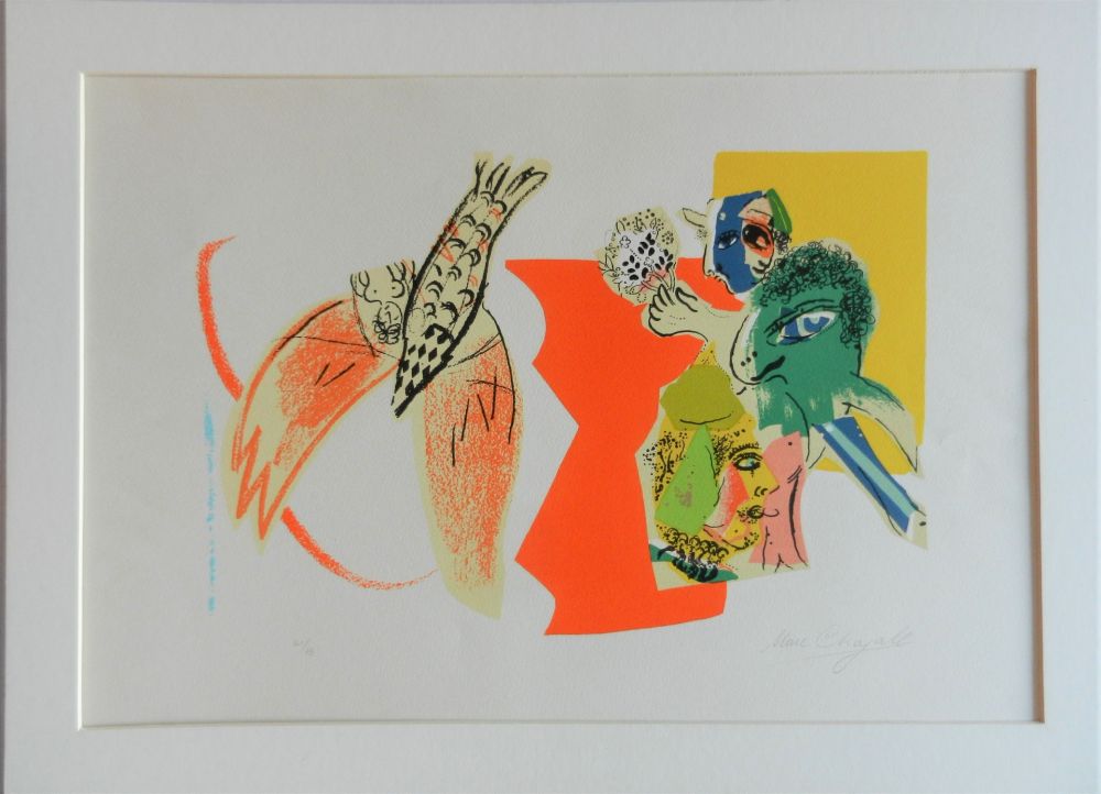 Lithograph Chagall - Composition pour XXe Siècle