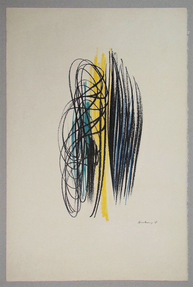 Lithograph Hartung - Composition pour XXe Siècle - 1958