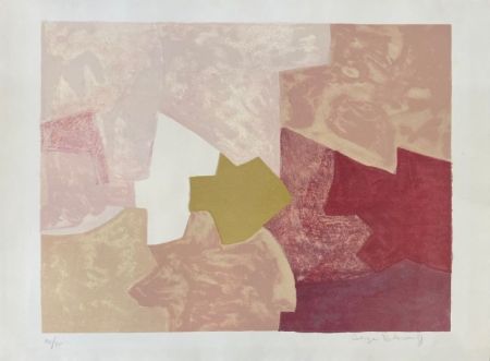 Lithograph Poliakoff - Composition rose n°22 