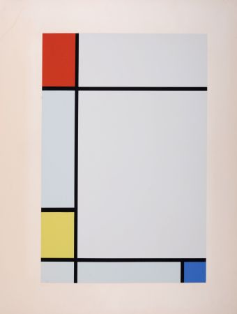 Screenprint Mondrian - Composition Rouge Jaune Bleu, 1957