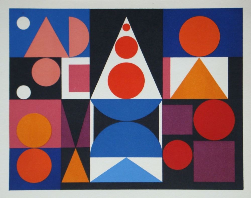 Screenprint Herbin - Composition sur le mot Fer Acier