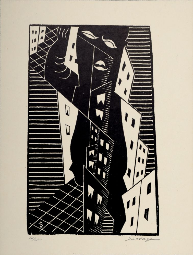 Woodcut Survage - Composition surréaliste 14/60 (E), c. 1930s