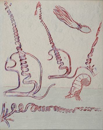 Lithograph Ernst - Composition surréaliste, 1974