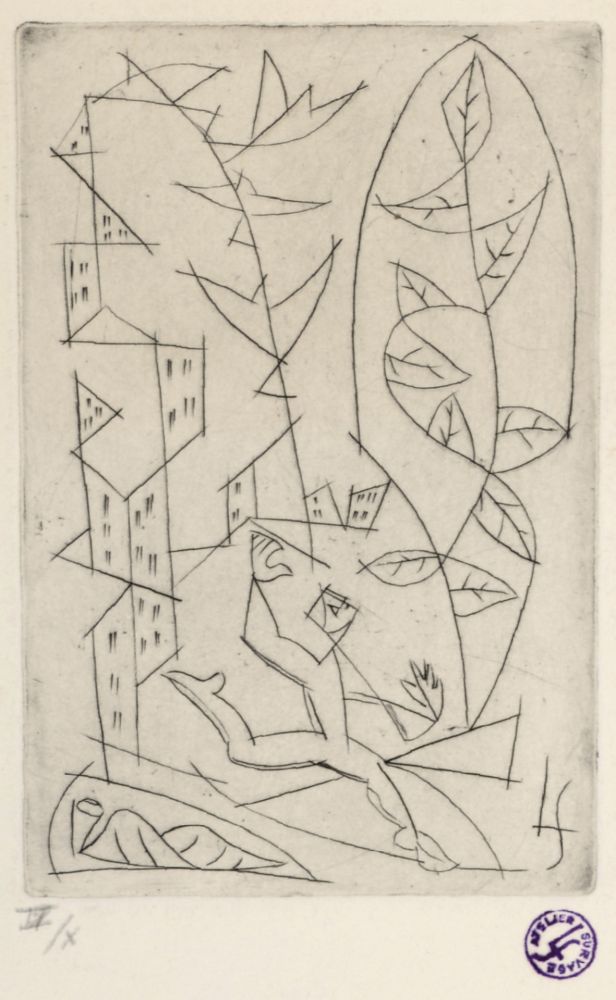 Engraving Survage - Composition surréaliste (B), c. 1930s