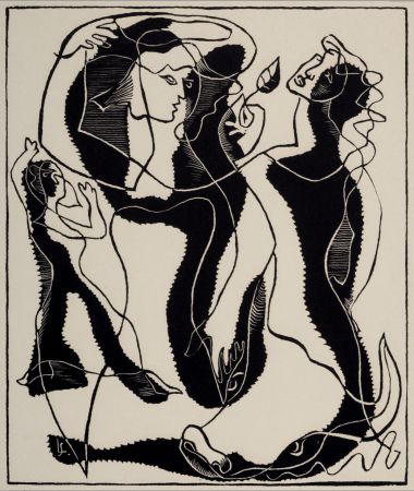 Woodcut Survage - Composition surréaliste XXVIII, 1933