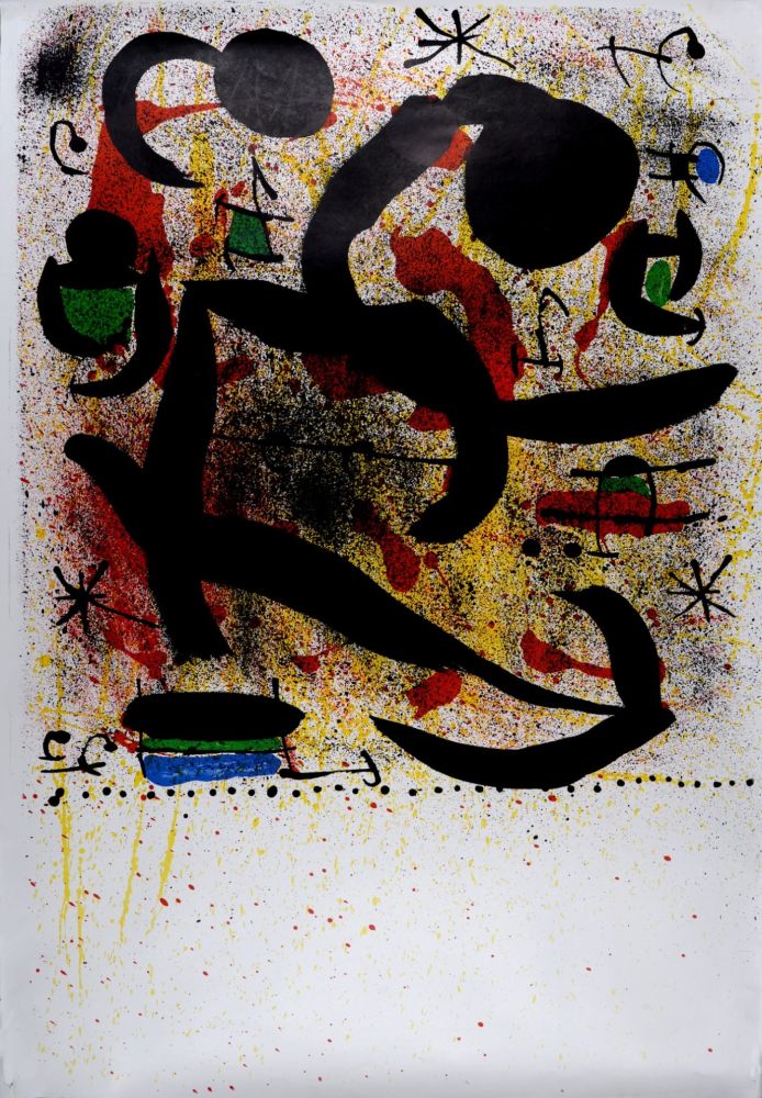 Lithograph Miró - Composition, Variant I, 1969 (Proof before the letter)