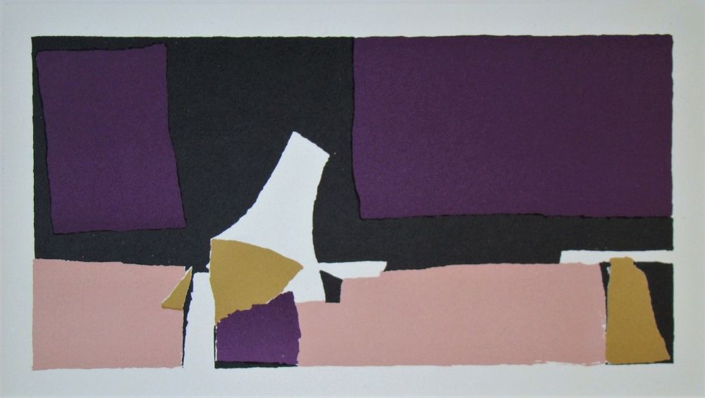 Lithograph De Stael - Composition violette - 1952