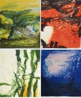 Lithograph Zao - Compositions 398, 399, 400 & 401