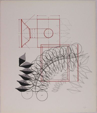 Lithograph Bonalumi - Composizione 