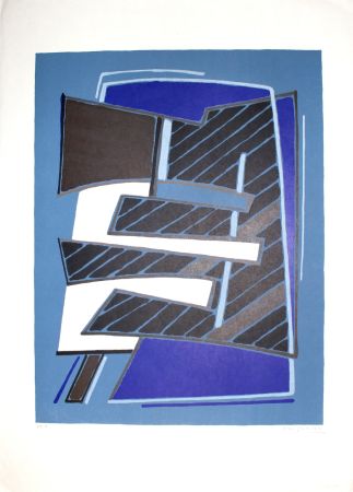 Lithograph Magnelli - Composizione in Azzurro
