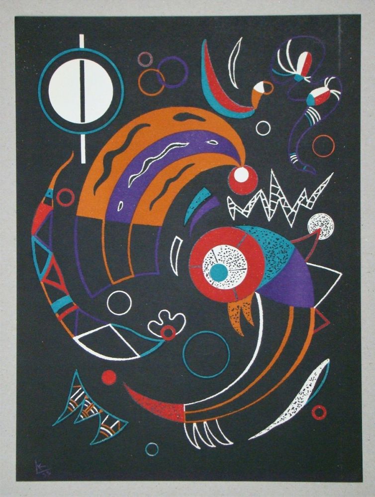 Lithograph Kandinsky - Comètes