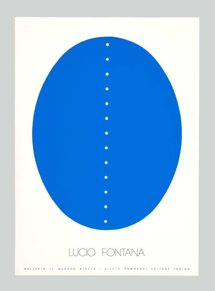 Screenprint Fontana - Concetto spaziale (blu)