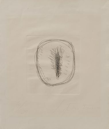 No Technical Fontana - Concetto Spaziale – etching with hand-cut by Fontana himself 6/30