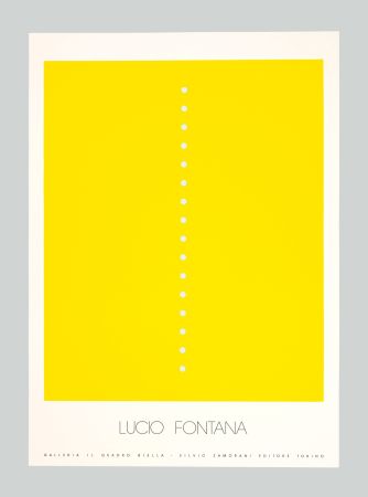 Screenprint Fontana - Concetto spaziale (giallo)