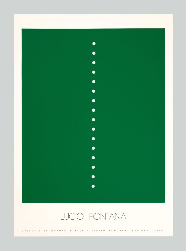 Screenprint Fontana - Concetto spaziale (verde)
