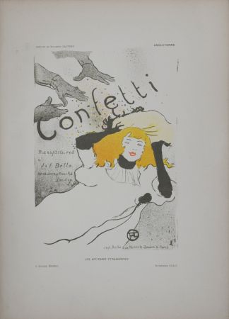 Lithograph Toulouse-Lautrec - Confetti, 1897