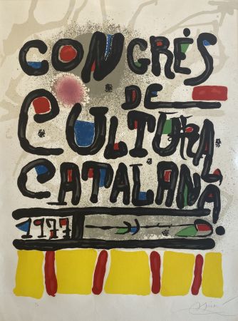 Lithograph Miró - Congres de Cultura Catalana