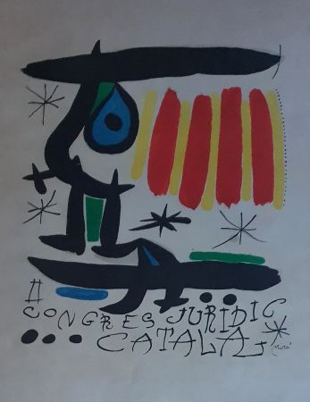 Lithograph Miró - Congreso Juridico Catalan