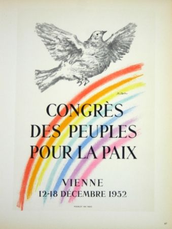 Lithograph Picasso - Congrés des Peuples pour la Paix  1952