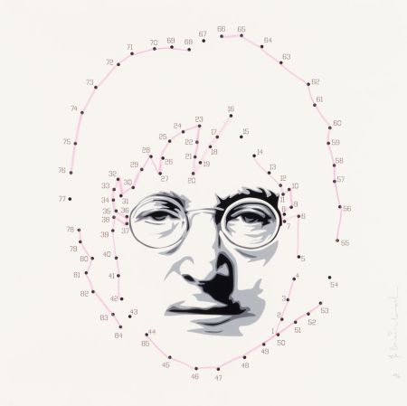 Screenprint Mr Brainwash - Connecting Lennon - Pink