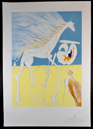 Etching Dali - Conquest of Cosmos Saturnian Giraffe