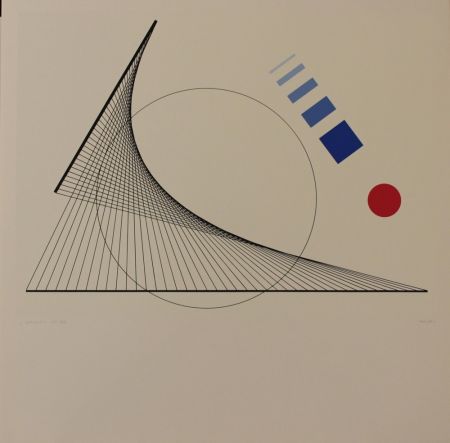 Lithograph Veronesi - CONSTRUCTION - EXACTA FROM CONSTRUCTIVISM TO SYSTEMATIC ART 1918-1985