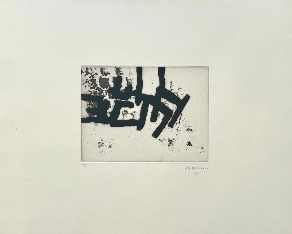 Etching And Aquatint Chillida - Continuation II 