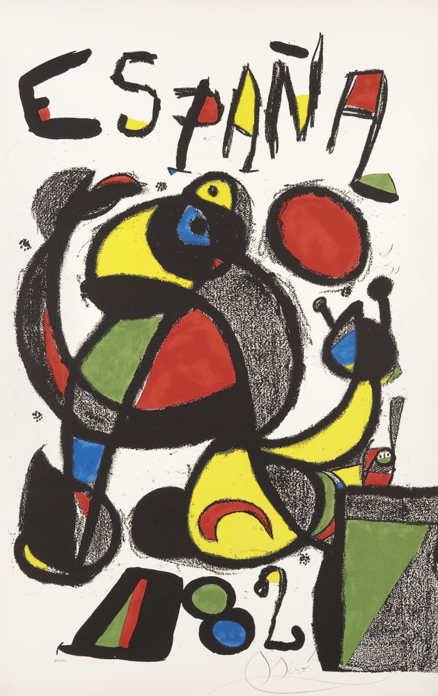 Lithograph Miró - Copa del mundo de futbol