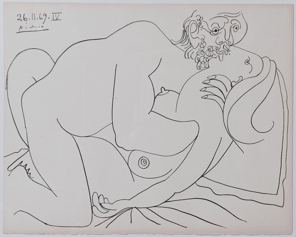 Lithograph Picasso - Coppie e nudi femminili IV