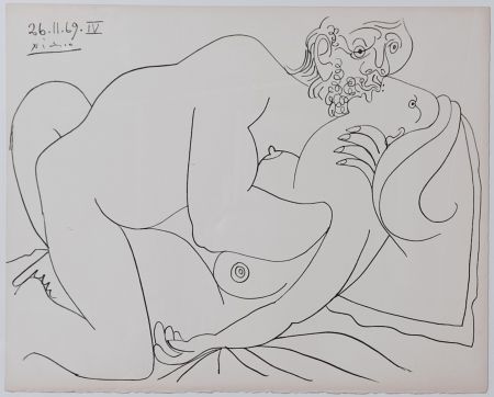 Lithograph Picasso - Coppie e nudi femminili IV