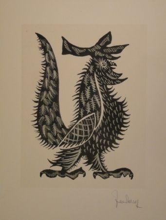 Lithograph Lurcat - Coq