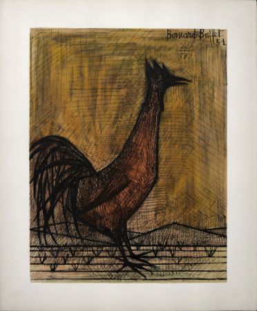 Lithograph Buffet - Coq, 1960 - Hand-numbered!