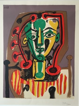 Lithograph Picasso - Corsage Raye