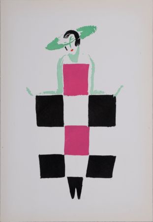Pochoir Delaunay - Costumes (J), 1969