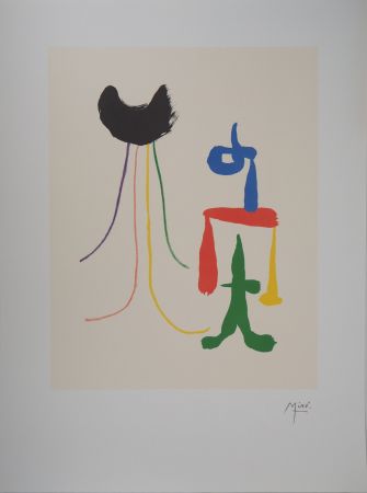 Lithograph Miró - Couple surréaliste