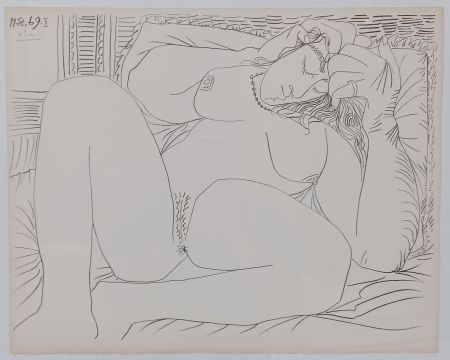 Lithograph Picasso - Couples and female nudes I