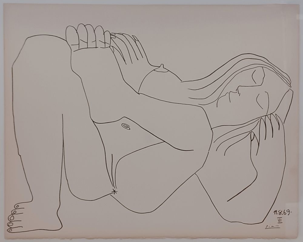 Lithograph Picasso - Couples and female nudes VI