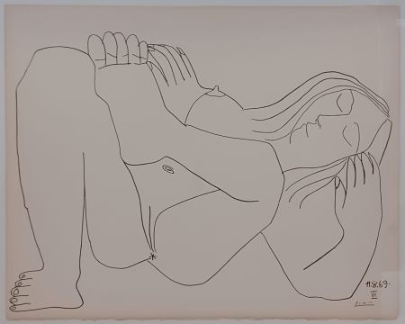 Lithograph Picasso - Couples and female nudes VI