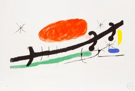 Lithograph Miró - Cover for Exhibition Catalogue at Sala Pelaires, Palma de Majorca, 1970