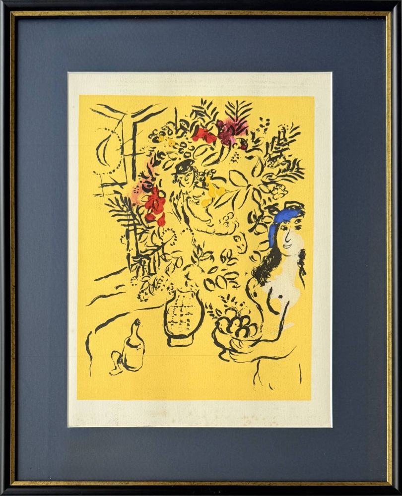 Lithograph Chagall - Cover for Menu (trial proof)