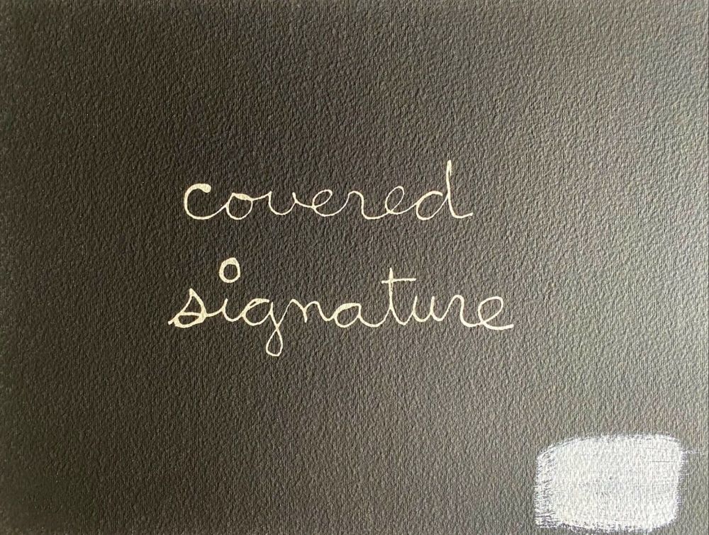 Screenprint Vautier - Covered signature