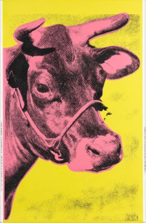 Screenprint Warhol - Cow (pink)