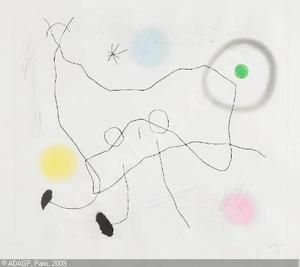 Aquatint Miró - Crapaud Lyre