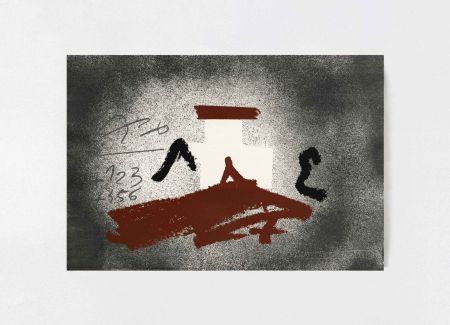 Etching Tàpies - Croix blanche