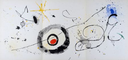 Lithograph Miró - Crossing the Mirror, 1963