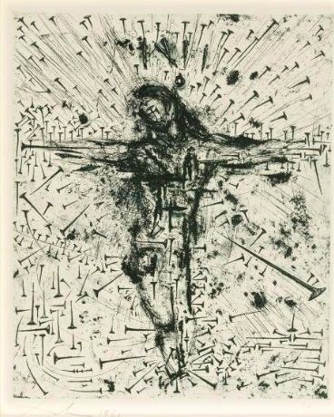 Engraving Dali - Crucifixion, from Apocalypse de Saint Jean