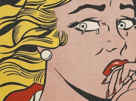 Lithograph Lichtenstein - Crying Girl